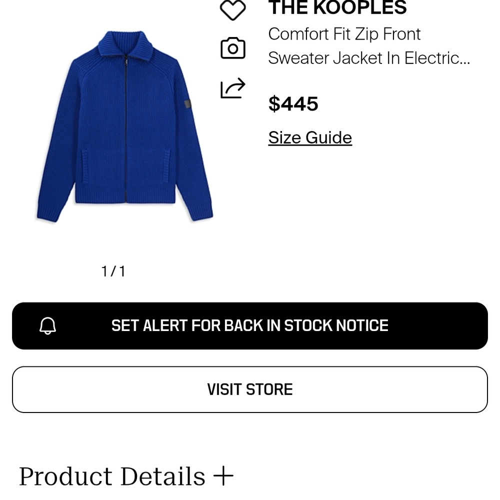Men's Blue Sweater - Picture 4 of 5